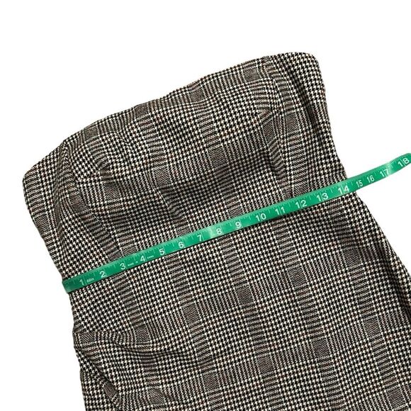 ‼️SOLD‼️HOUSE OF HARLOW NWT Gray Strapless Wool Blend Houndstooth Mini Dress - Picture 8 of 16